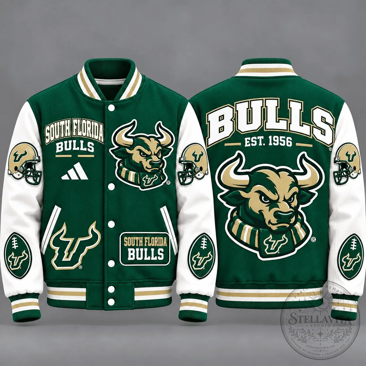 South Florida Bulls NCAA Vintage Football Varsity Letterman Jacket