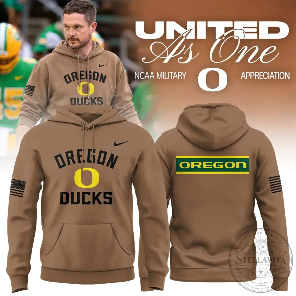Oregon Ducks Military Appreciation United As One Hoodie Oregon Ducks Military Appreciation United As One Hoodie