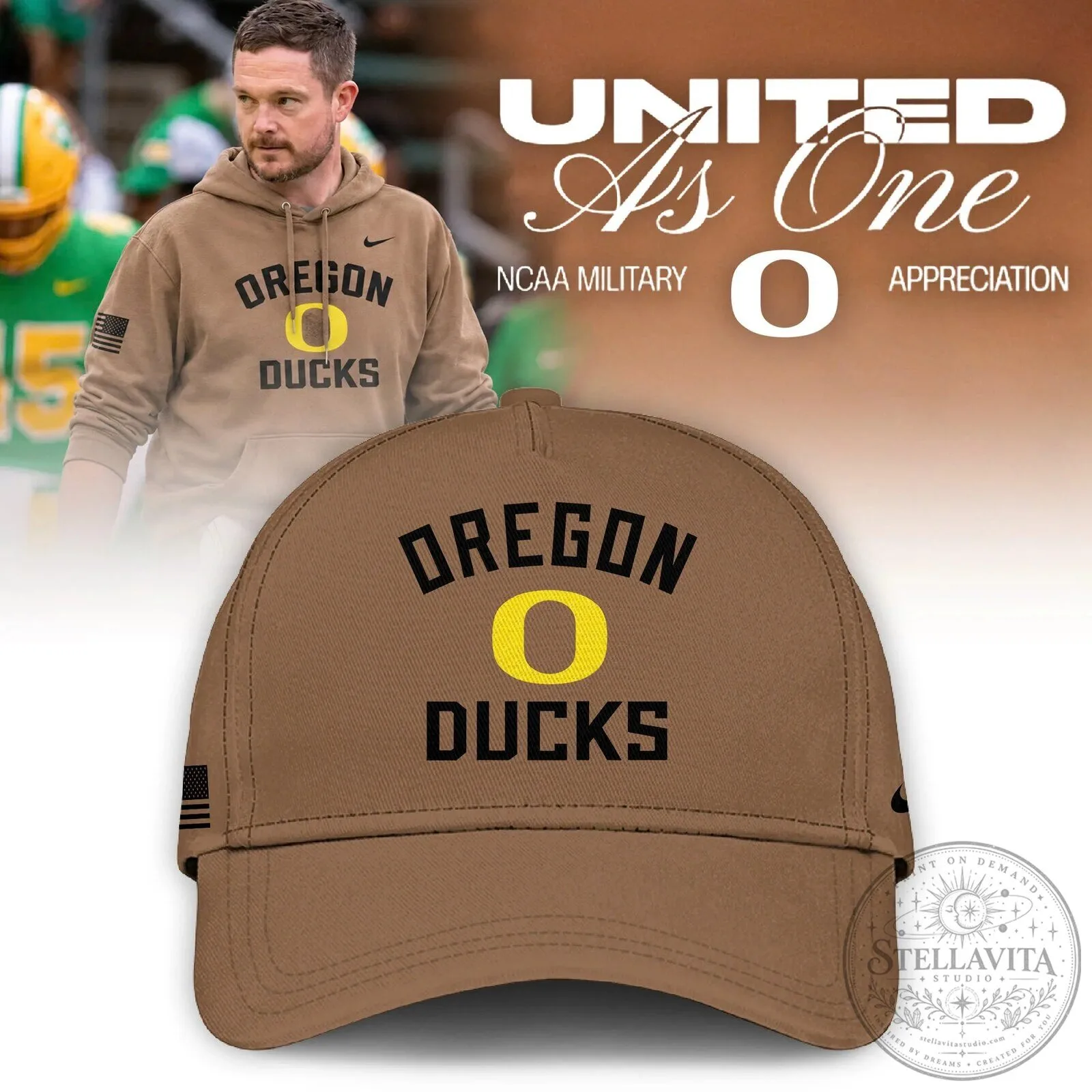 Oregon Ducks Military Appreciation United As One Hoodie 7 Oregon Ducks Military Appreciation United As One Hoodie