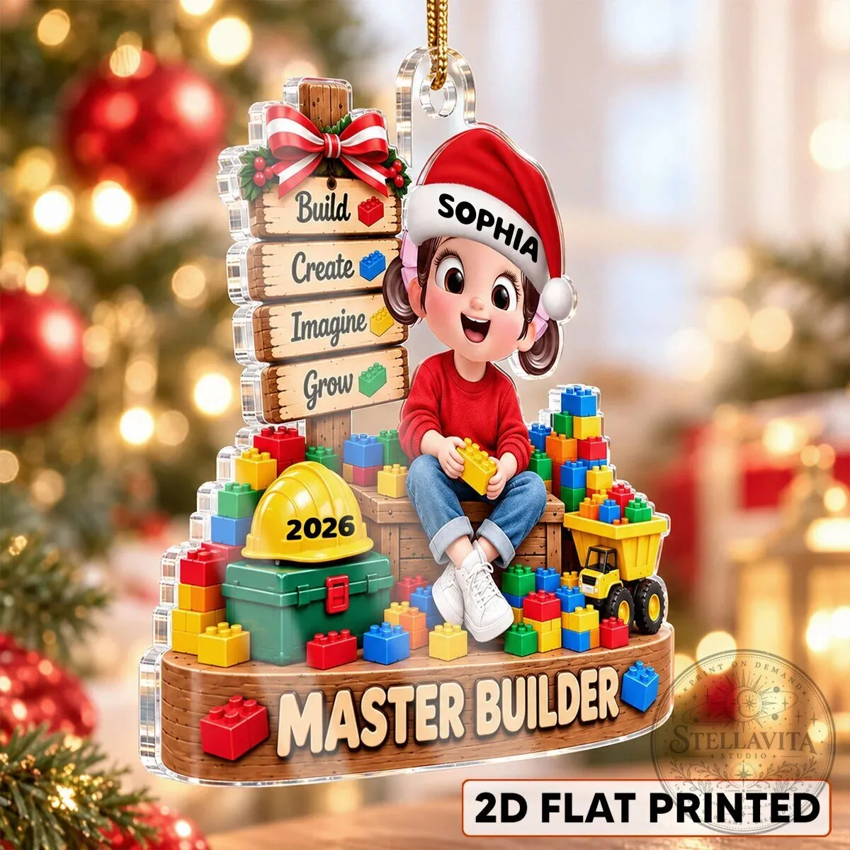 Personalized Master Builder Christmas Tree Ornament 13 Personalized Master Builder Christmas Tree Ornament