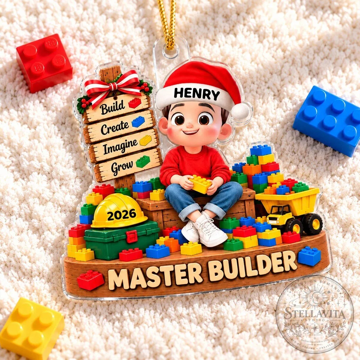 Personalized Master Builder Christmas Tree Ornament 17 Personalized Master Builder Christmas Tree Ornament