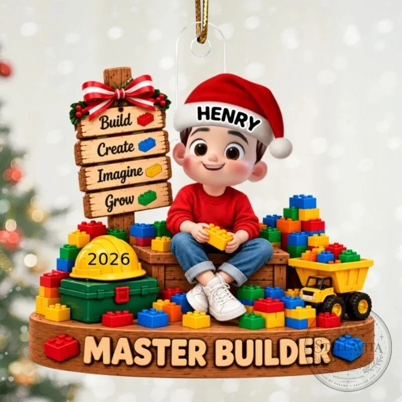 Personalized Master Builder Christmas Tree Ornament 19 Personalized Master Builder Christmas Tree Ornament