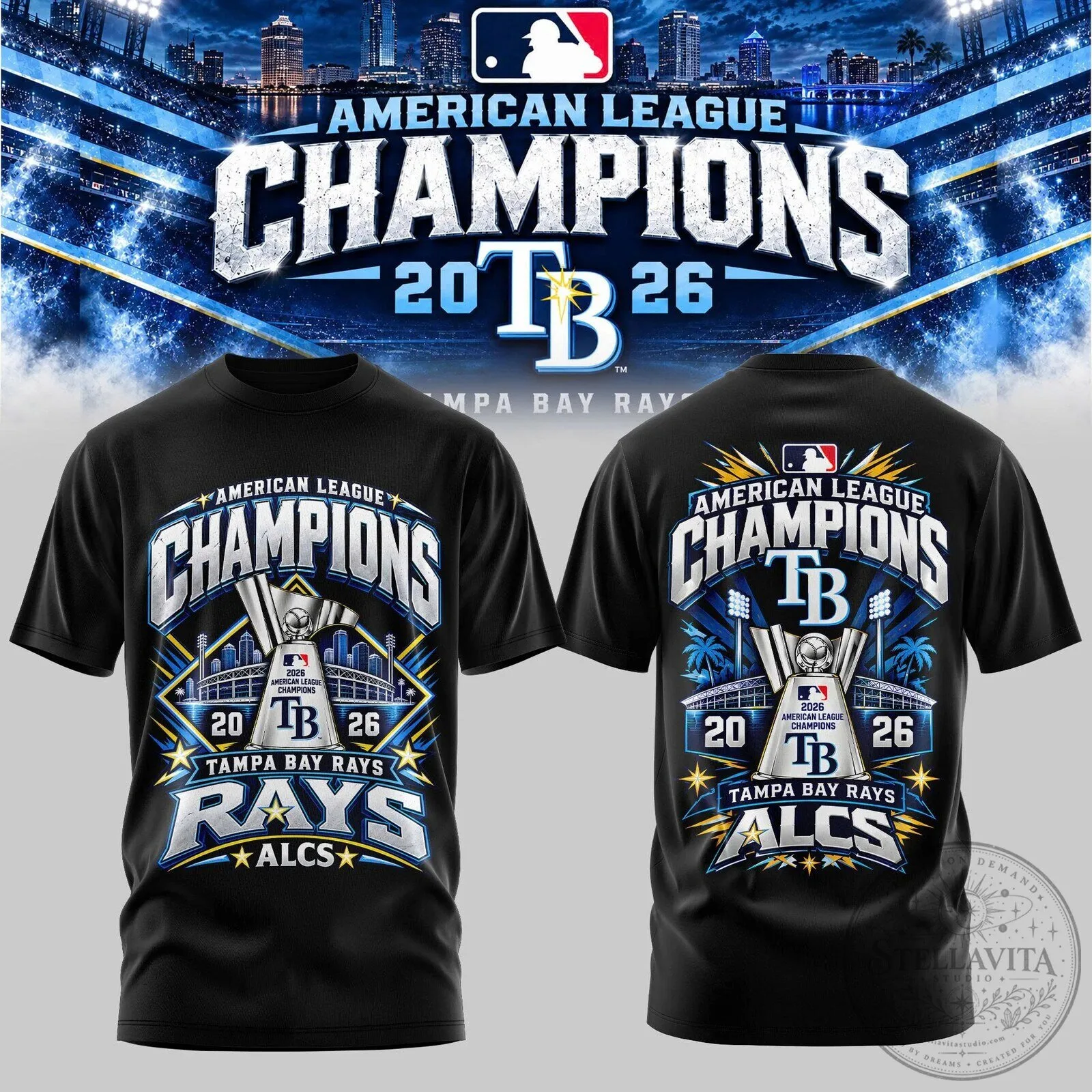 Tampa Bay Rays American League Champions 2026 ALCS Edition T-Shirt 4 Tampa Bay Rays American League Champions 2026 ALCS Edition T-Shirt