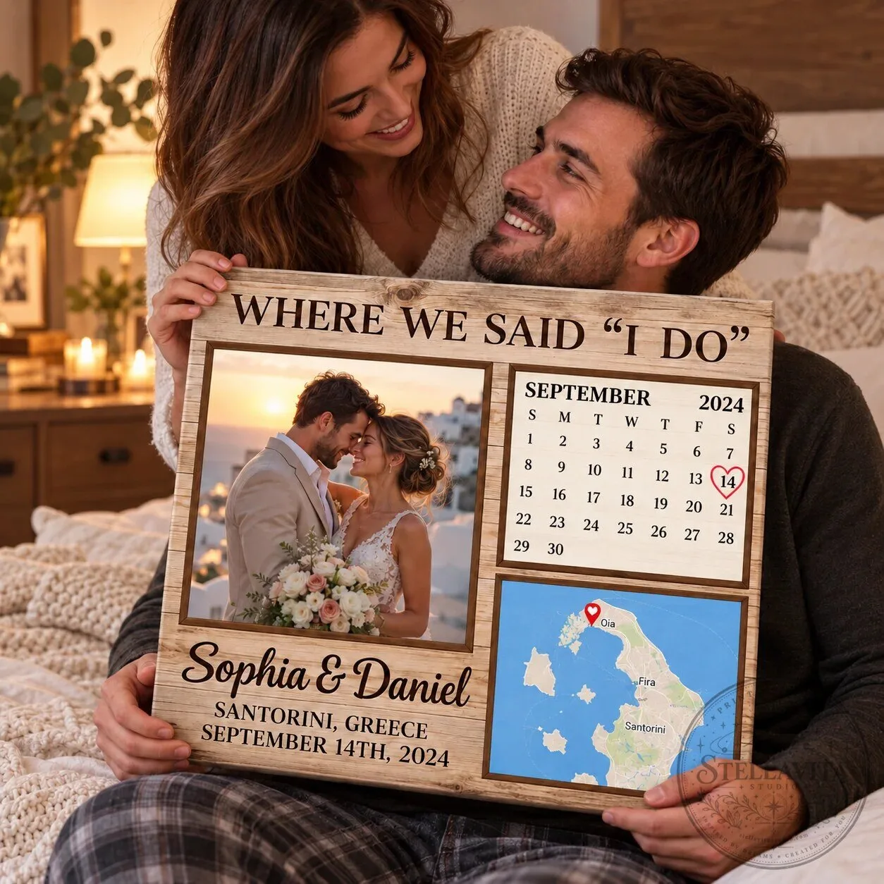 Personalized Wedding Where We Said I Do Photo Map Calendar Canvas Wall Art 12 Personalized Wedding Where We Said I Do Photo Map Calendar Canvas Wall Art