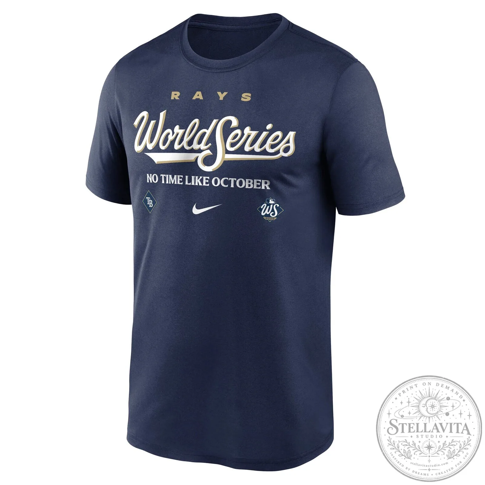 Tampa Bay Rays World Series Navy Blue Short Sleeve T-Shirt 8 Tampa Bay Rays World Series Navy Blue Short Sleeve T-Shirt