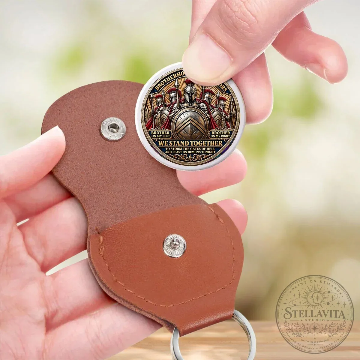 Brotherhood of Warriors Personalized Pocket Hug Coin Keychain 13 Brotherhood of Warriors Personalized Pocket Hug Coin Keychain