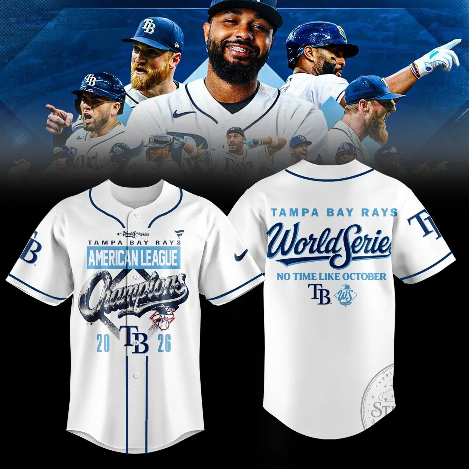 2026 American League Champions Baseball Jersey for Tampa Bay Rays - World Series Edition 3 2026 American League Champions Baseball Jersey for Tampa Bay Rays - World Series Edition