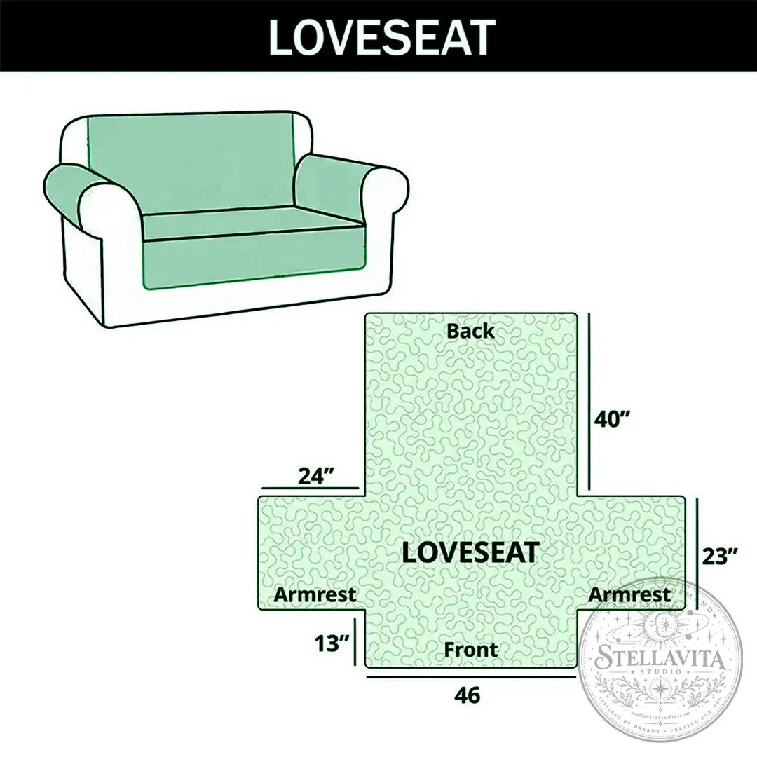 Heart Paw Print Quilted Sofa Cover for Pet Lovers 14 Heart Paw Print Quilted Sofa Cover for Pet Lovers