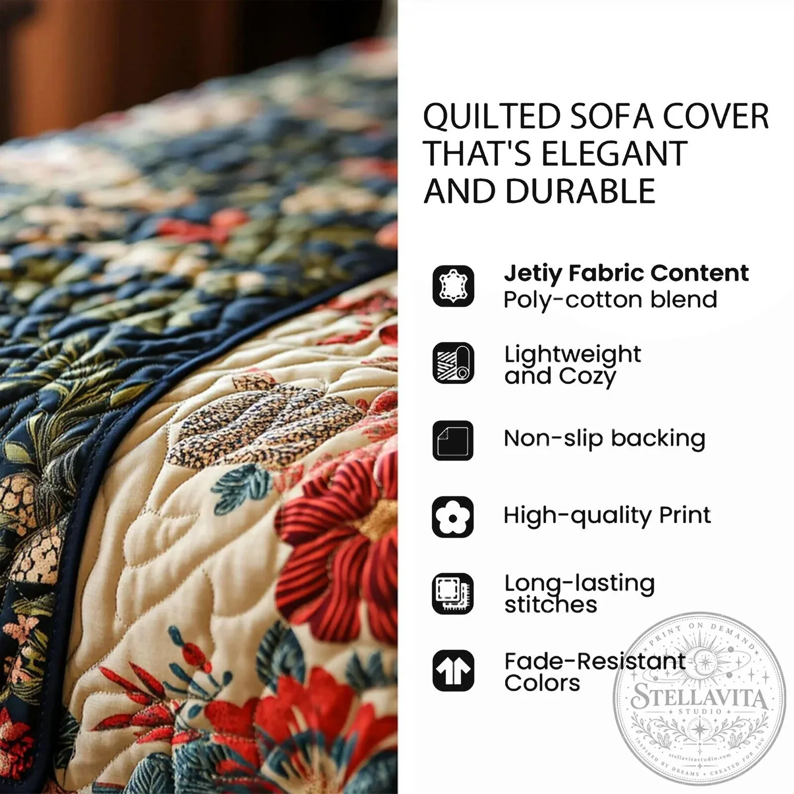 Heart Paw Print Quilted Sofa Cover for Pet Lovers 18 Heart Paw Print Quilted Sofa Cover for Pet Lovers