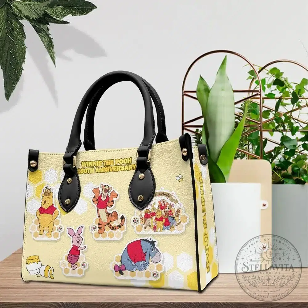 Honeycomb Pattern Handbag Celebrating 100 Years of Winnie The Pooh