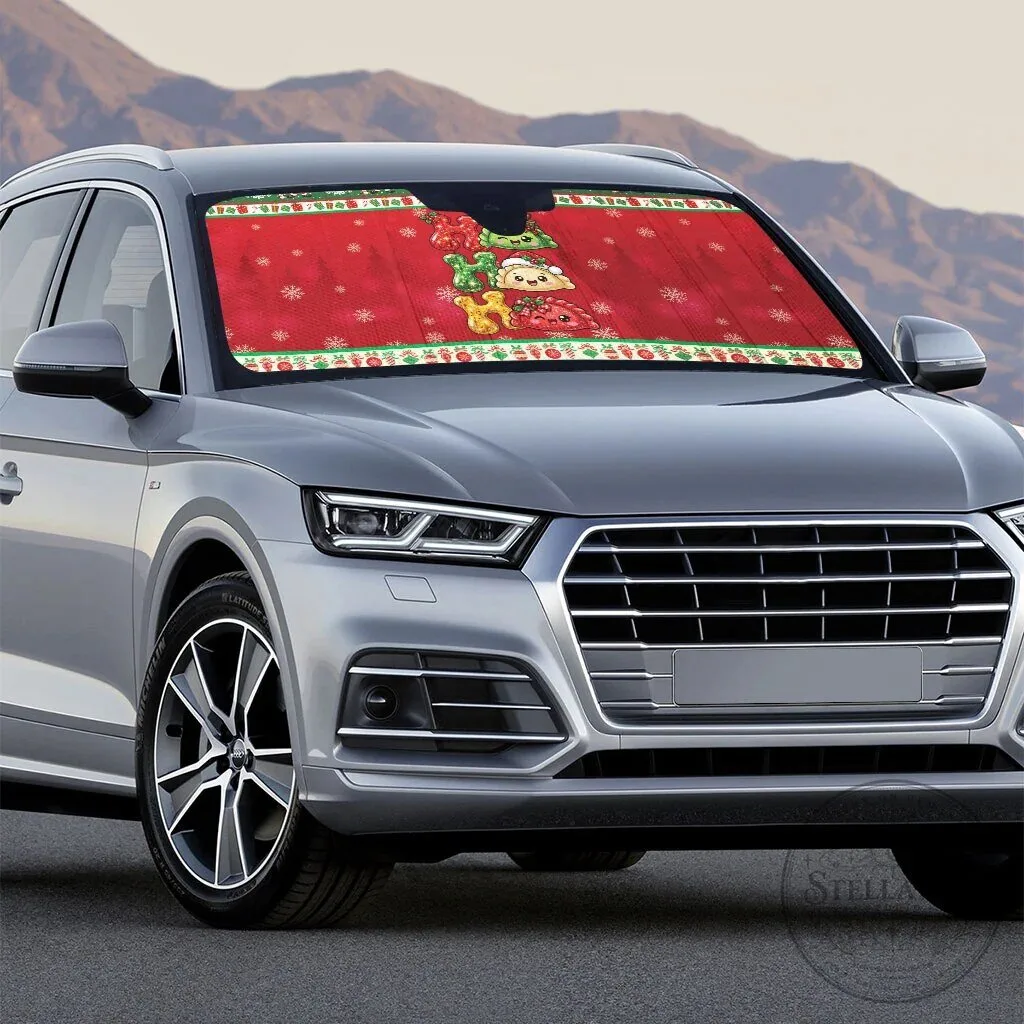 Ho Ho Ho Squishy Pierogi Christmas Holiday Auto Car Sunshade 7 Ho Ho Ho Squishy Pierogi Christmas Holiday Auto Car Sunshade