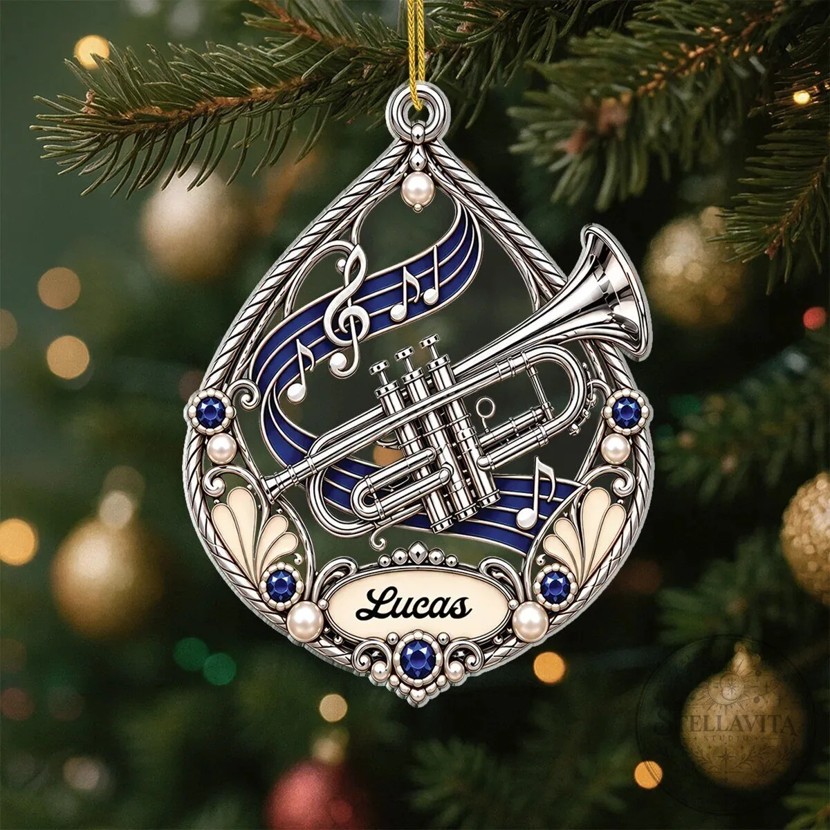 Personalized Musical Instrument Christmas Ornament - Custom Name Music Lover Gift 9 Personalized Musical Instrument Christmas Ornament - Custom Name Music Lover Gift