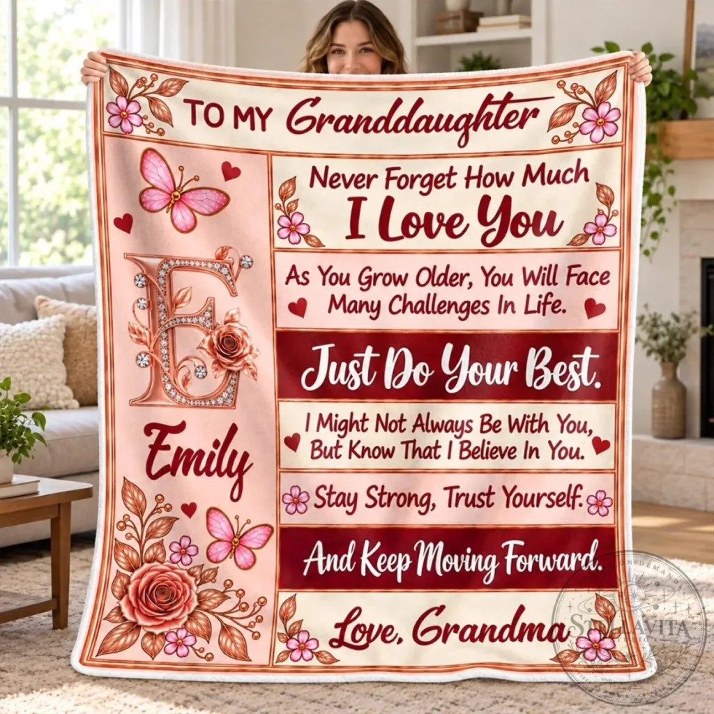 Personalized To My Granddaughter Just Do Your Best Love Grandma Blanket Personalized To My Granddaughter Just Do Your Best Love Grandma Blanket