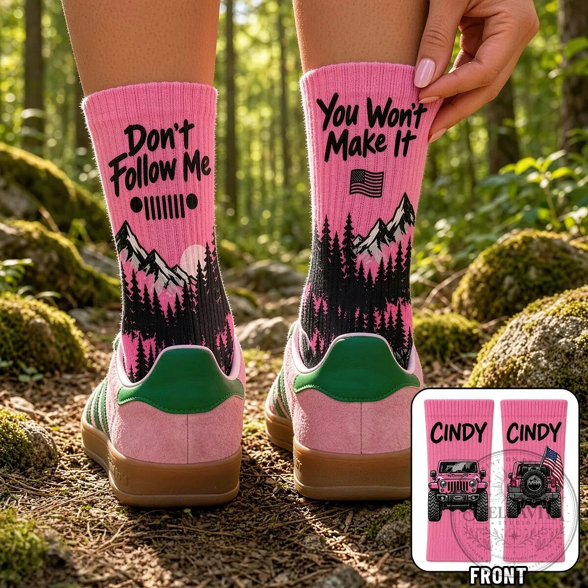 Don't Follow Me You Won't Make It Off-Road Adventure Socks 9 Don
