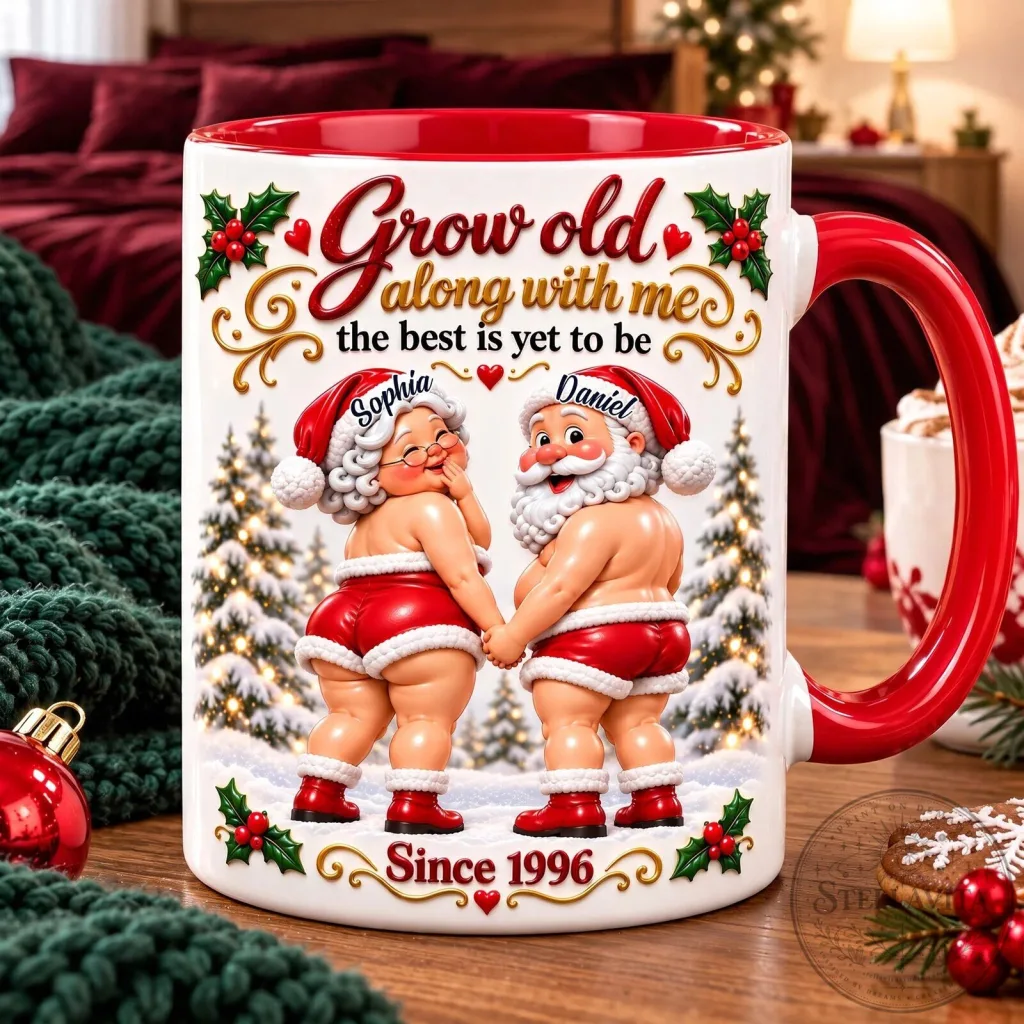 Personalized Grow Old Along With Me Christmas Couple Mug Personalized Grow Old Along With Me Christmas Couple Mug