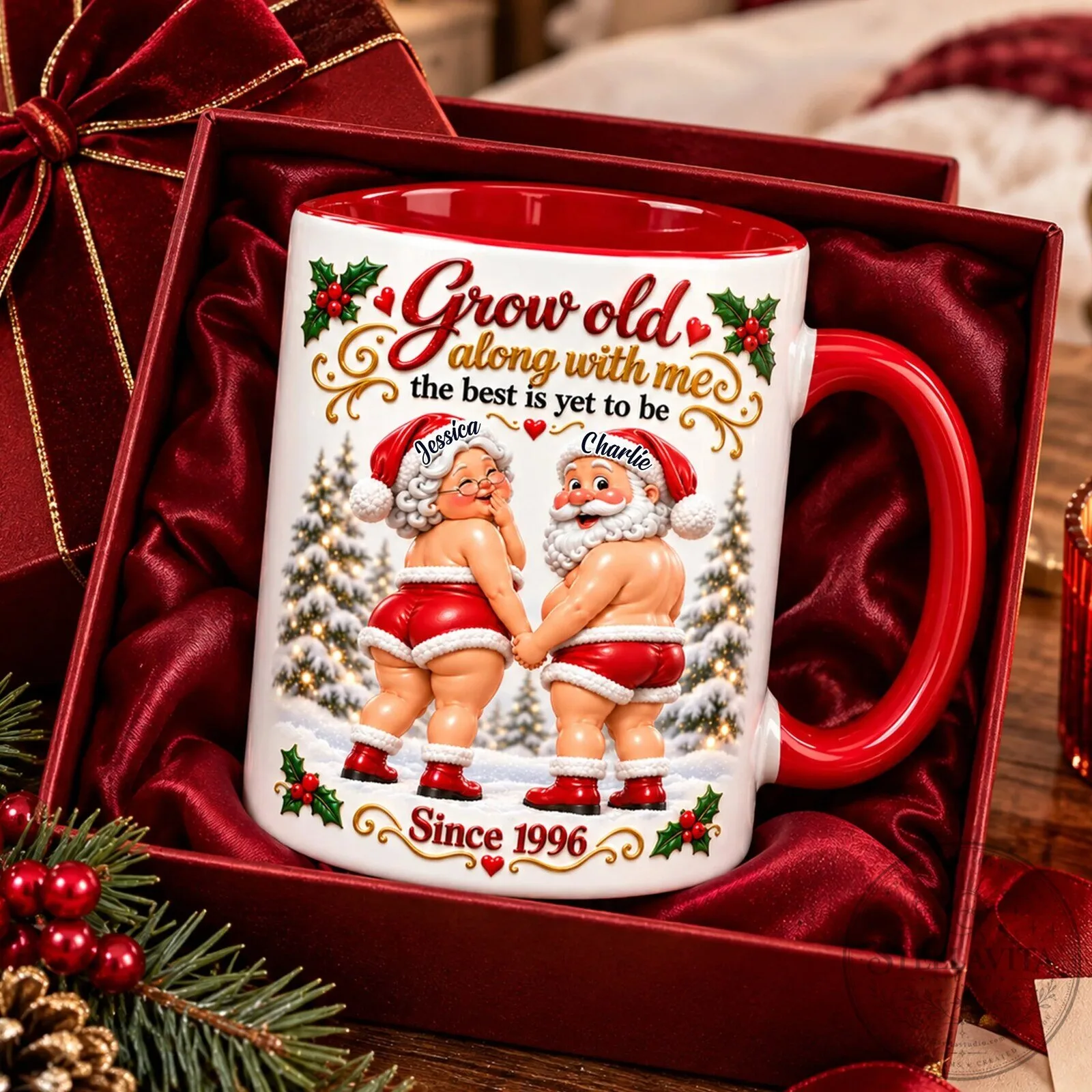 Personalized Grow Old Along With Me Christmas Couple Mug 7 Personalized Grow Old Along With Me Christmas Couple Mug